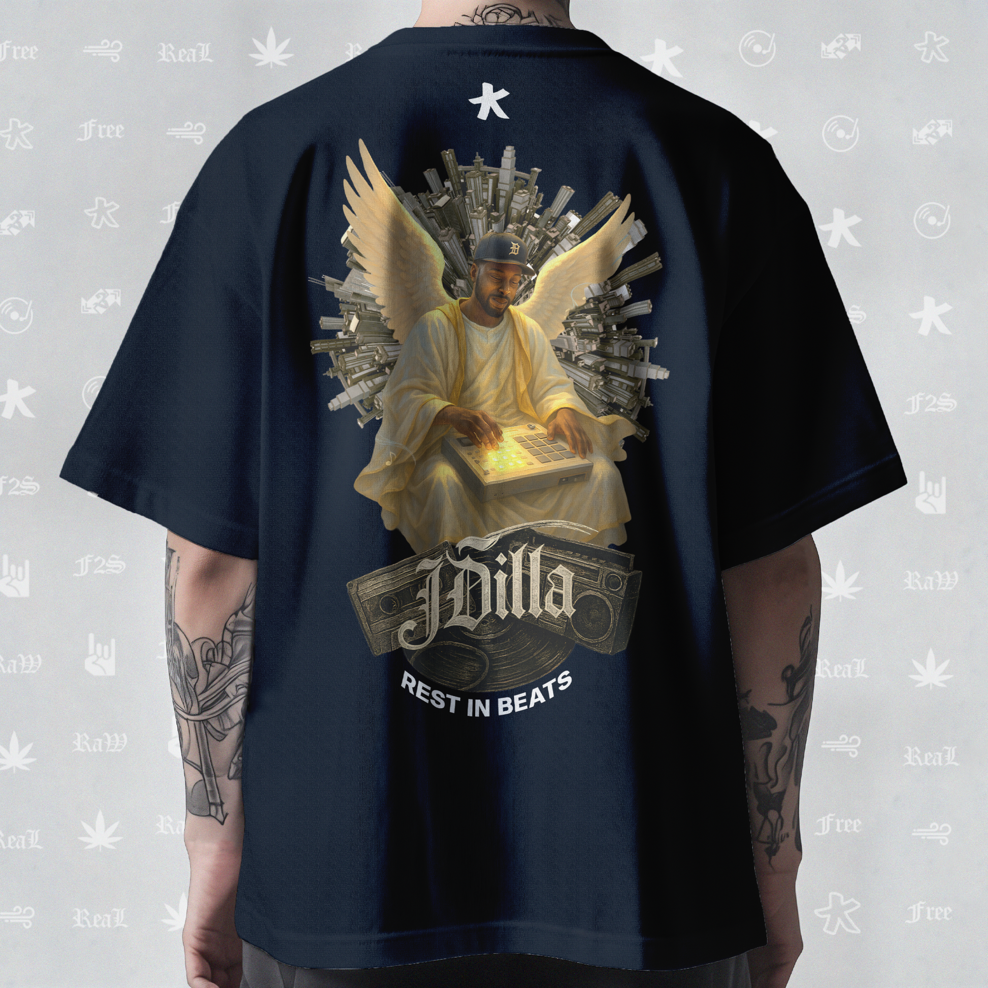 J Dilla Rest In Beats Unisex Navy Blue Tee
