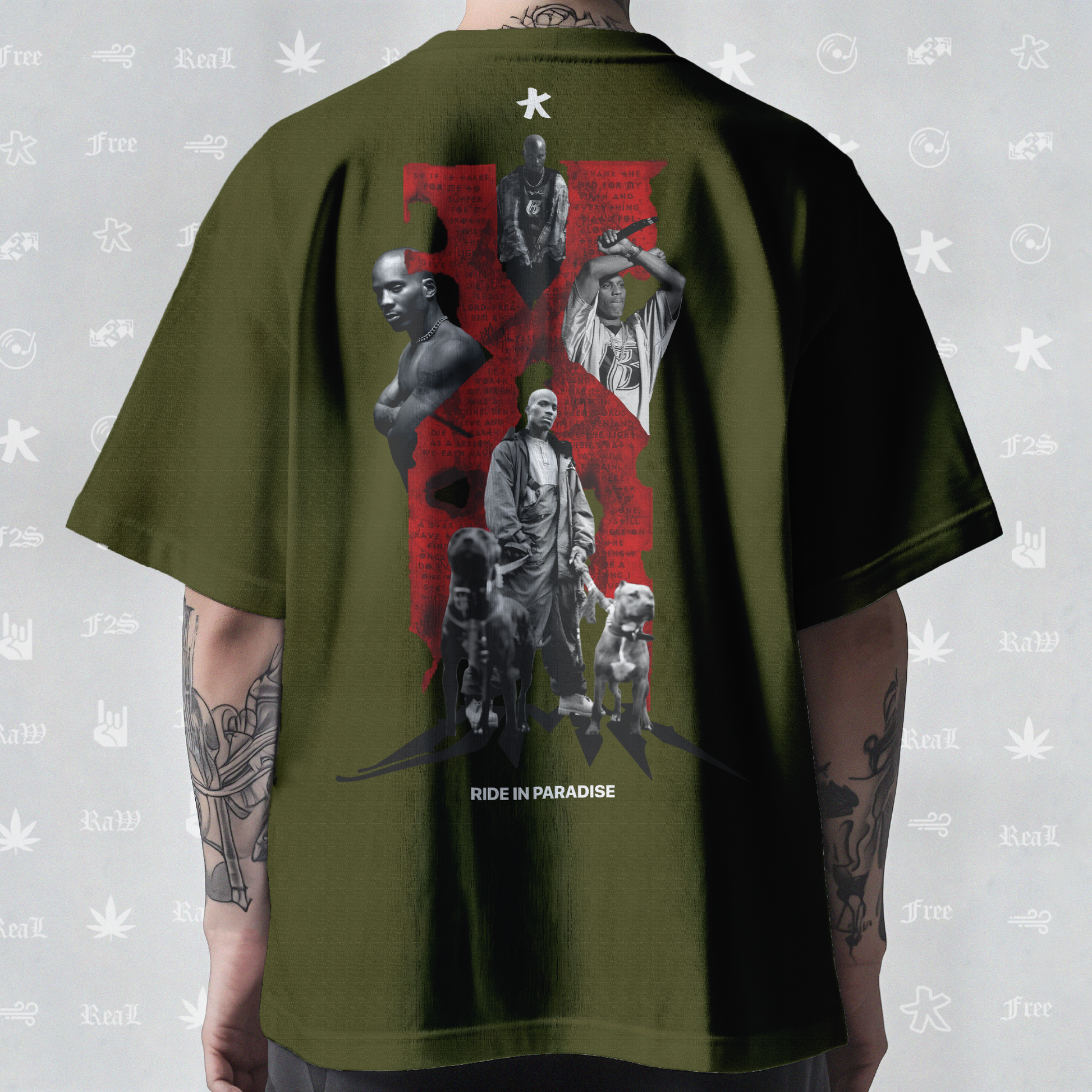 DMX The O.G. Dawg Unisex Olive Green Tee