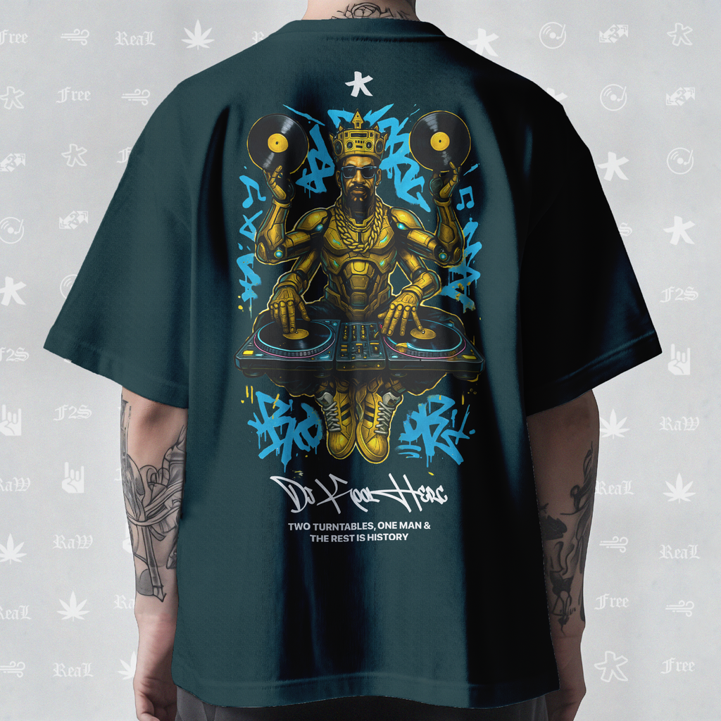 DJ Kool Herc Origins Unisex Petrol Blue Tee