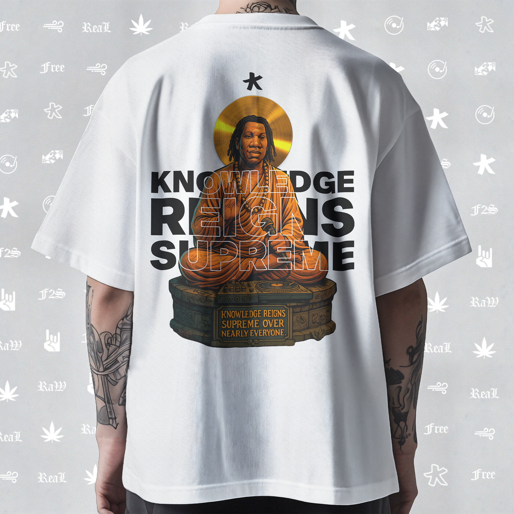 KRS ONE The Teacha Unisex White Tee
