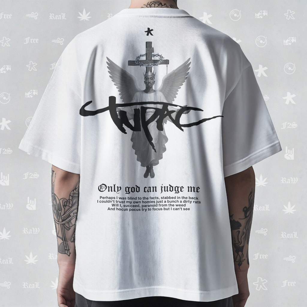 Tupac The Messiah Unisex White Oversized Tee