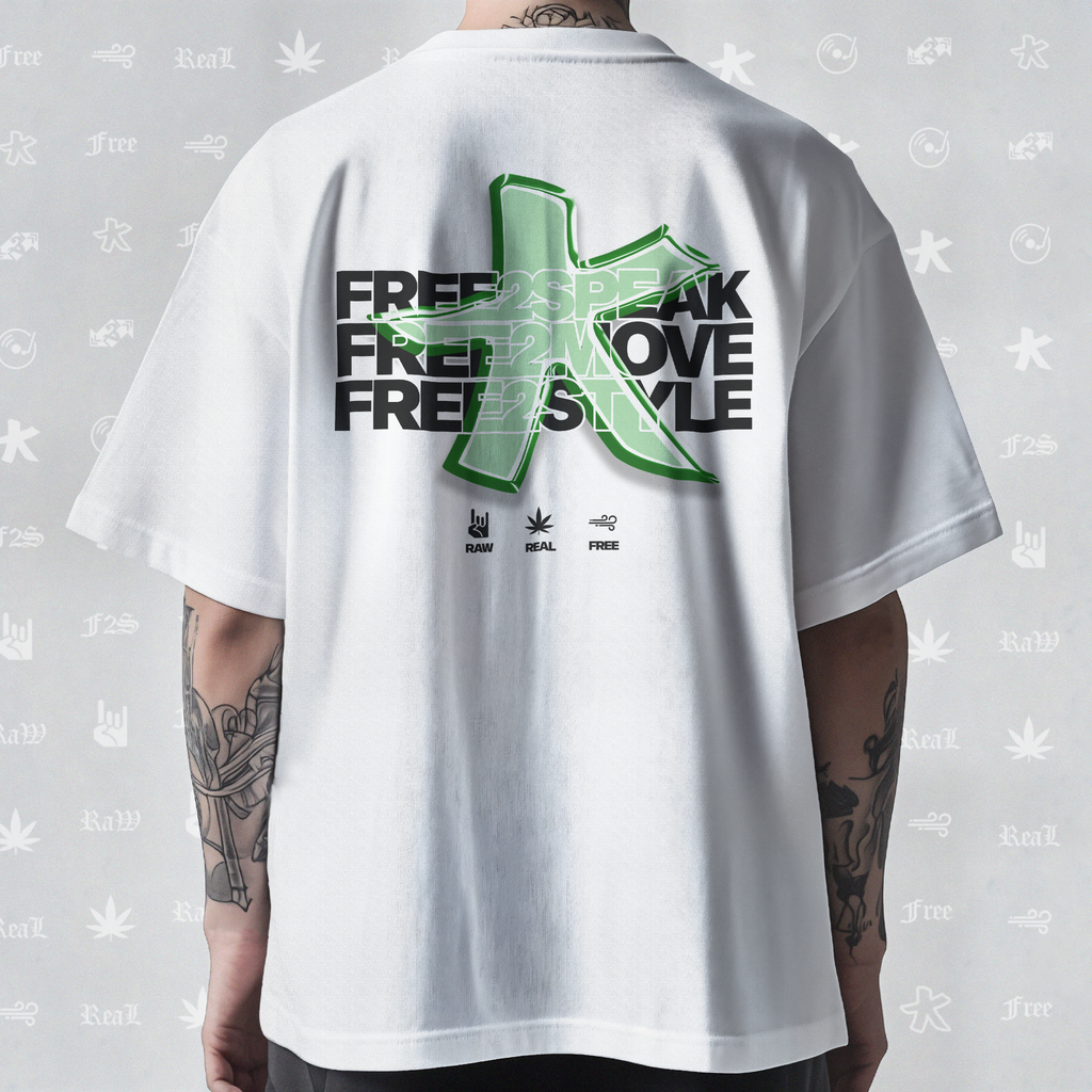 F2S Original Star Logo White Tee Unisex