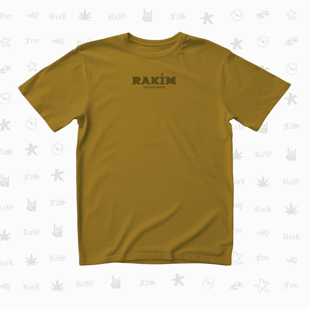 Rakim The God Emcee Unisex Oversized T-Shirt Mustard