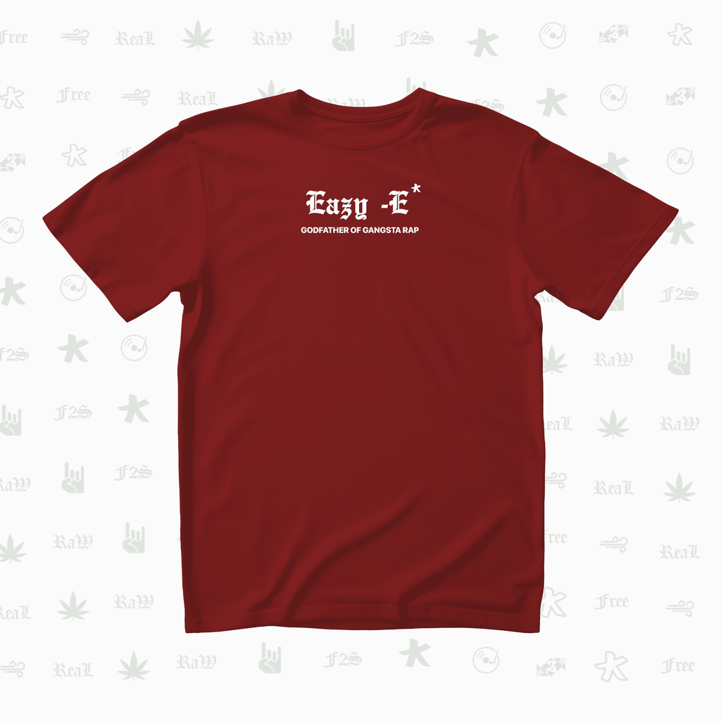 Eazy-E Godfather of Gangsta Rap Unisex Red Oversized T-Shirt.