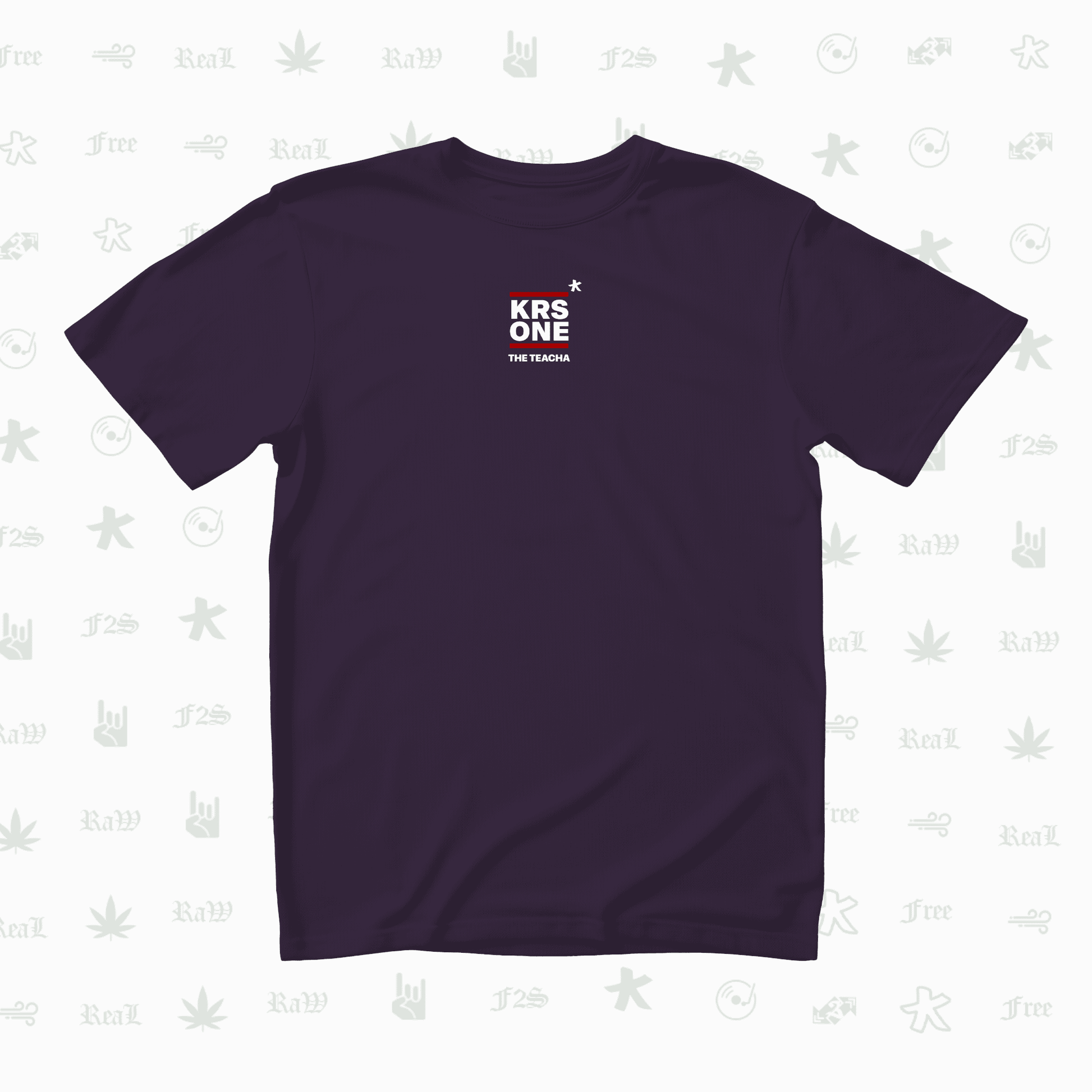 KRS ONE The Teacha Unisex Purple Oversized T-Shirt.