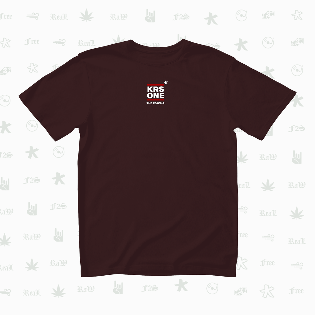KRS ONE The Teacha Unisex Maroon Oversized T-Shirt.