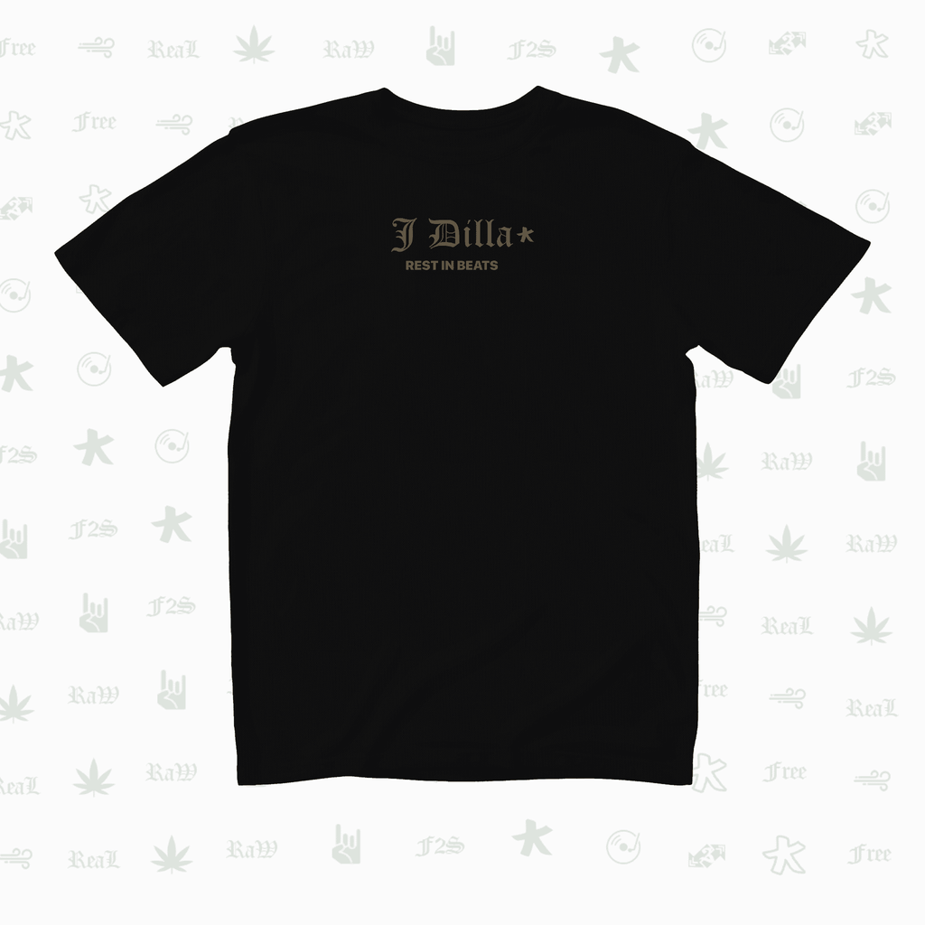 J Dilla Rest In Beats Unisex Black Oversized T-Shirt.