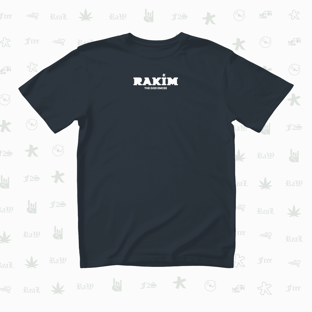 Rakim The God Emcee Unisex Navy Blue Oversized T-Shirt.