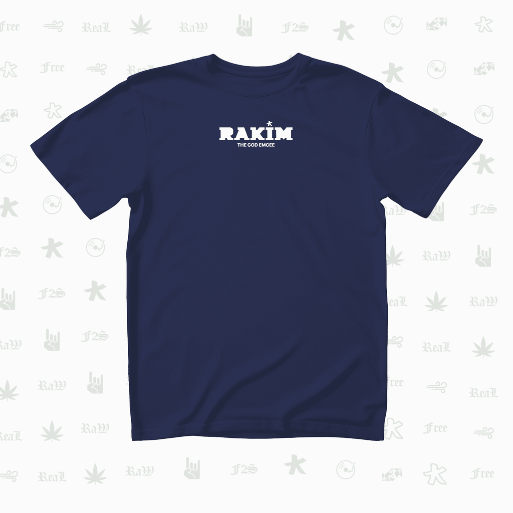 Rakim The God Emcee Unisex Royal Blue Oversized T-Shirt.