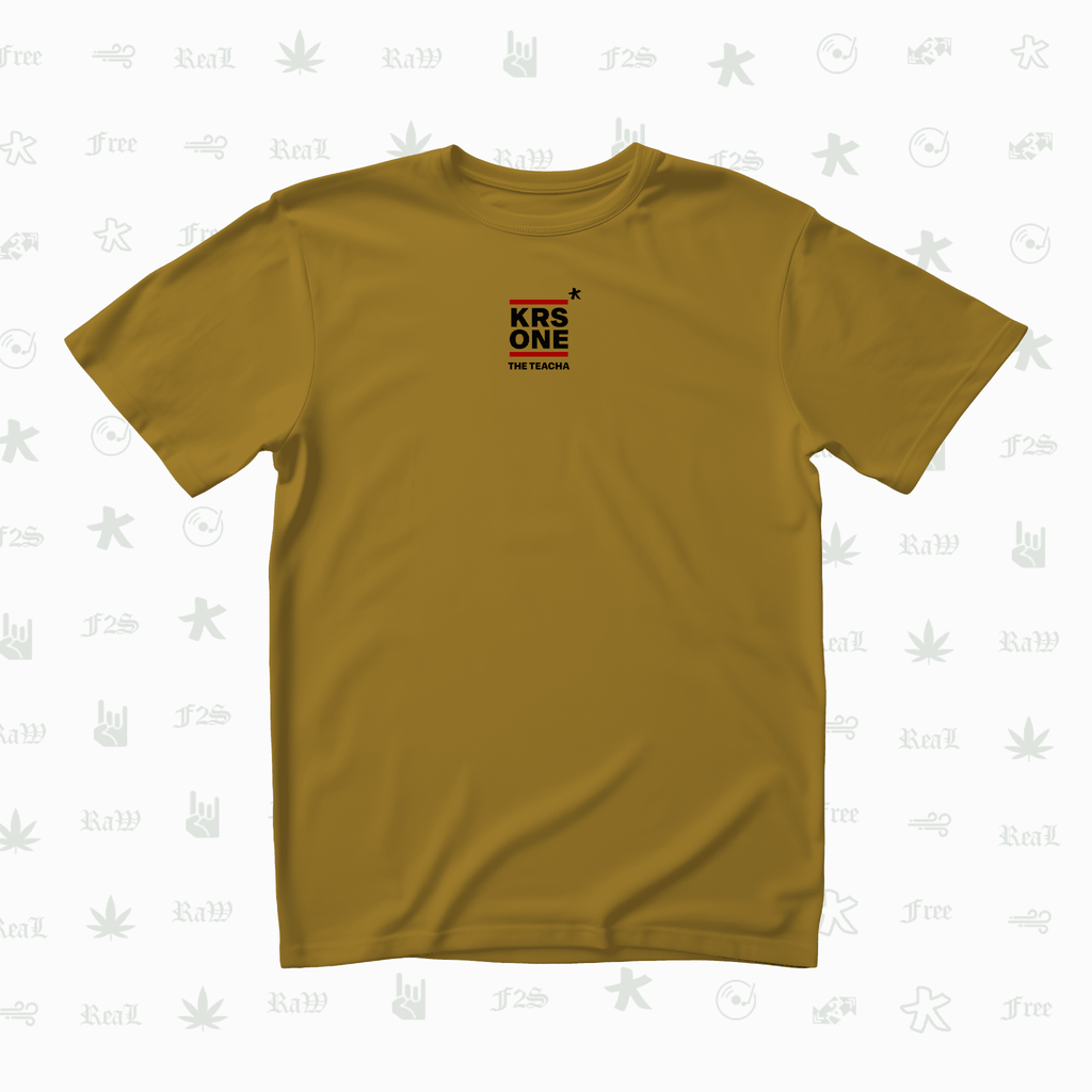 KRS ONE The Teacha Unisex Mustard Oversized T-Shirt.