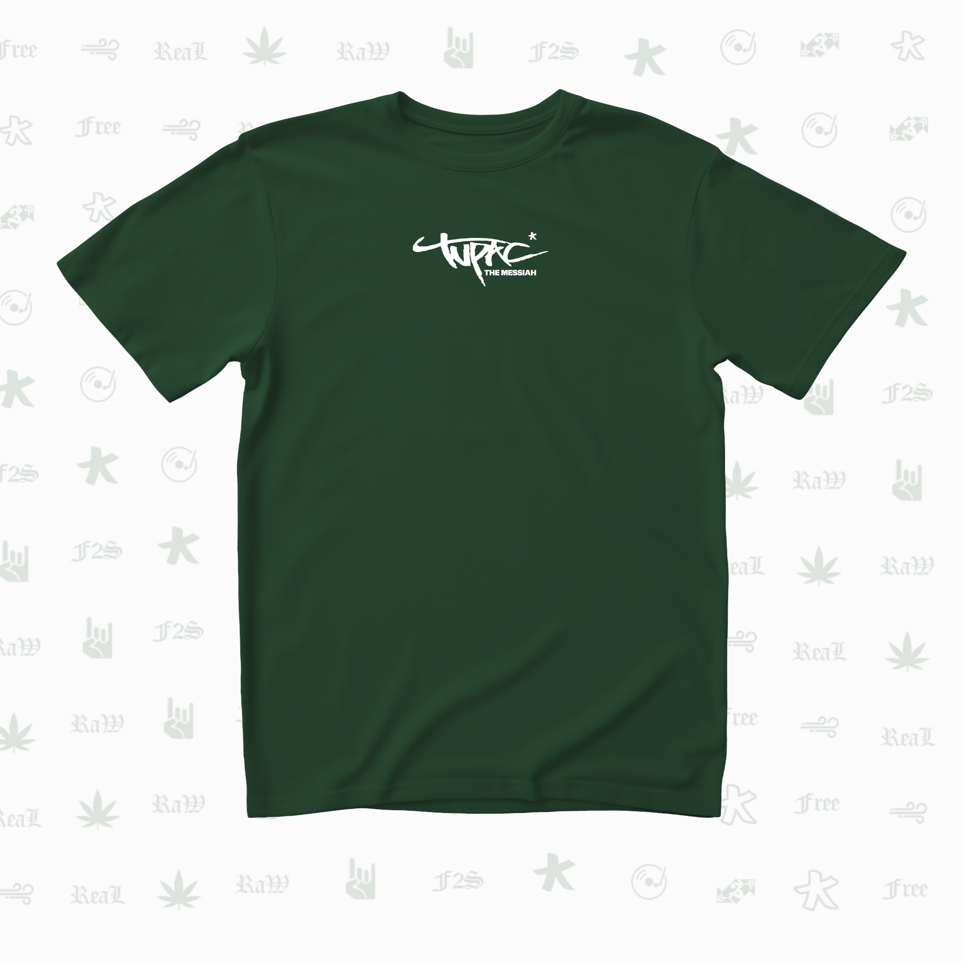 Tupac The Messiah Unisex Bottle Green Oversized Tee