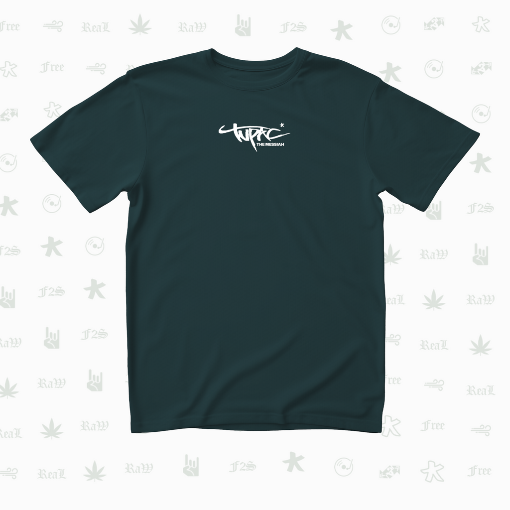 Tupac The Messiah Unisex Petrol Blue Oversized Tee