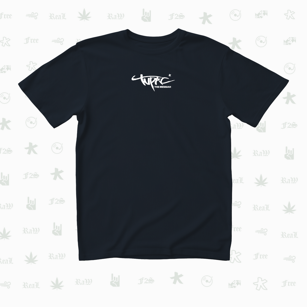 Tupac The Messiah Unisex Navy Blue Oversized Tee