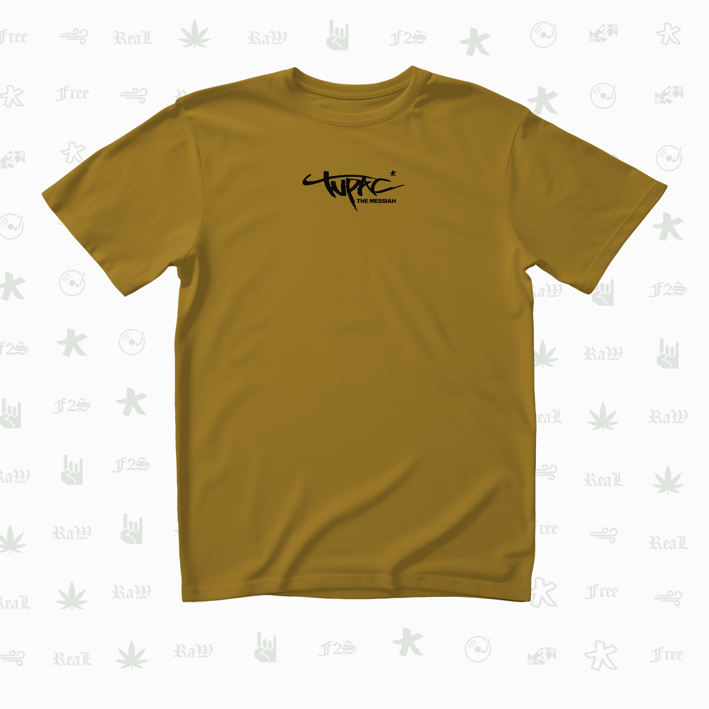 Tupac The Messiah Unisex Mustard Oversized Oversized T-Shirt.