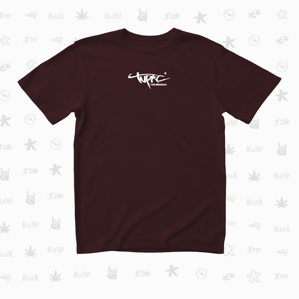 Tupac The Messiah Unisex Maroon Oversized Tee