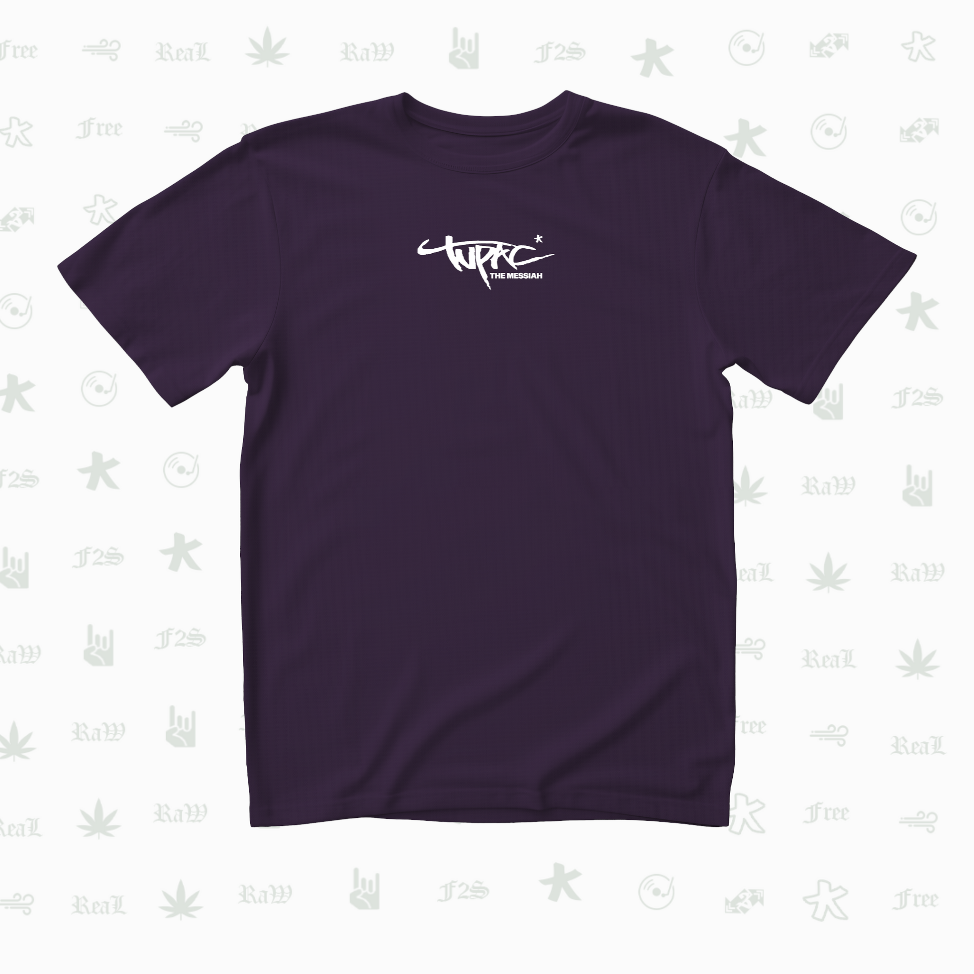Tupac The Messiah Unisex Purple Oversized Tee