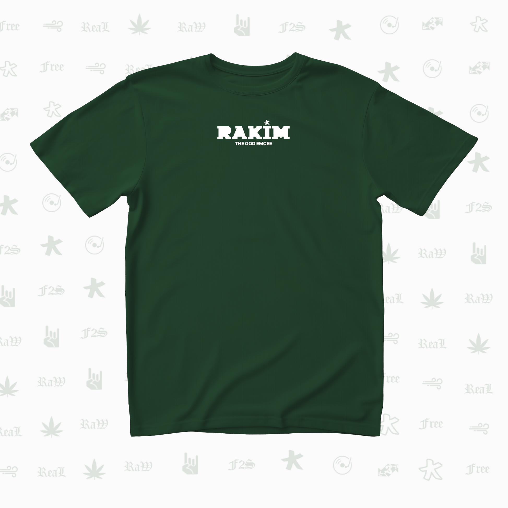 Rakim The God Emcee Unisex Bottle Green Tee