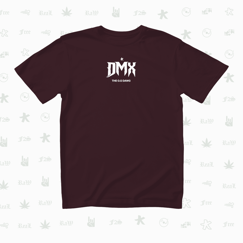 DMX The O.G. Dawg Unisex Maroon Oversized T-Shirt.