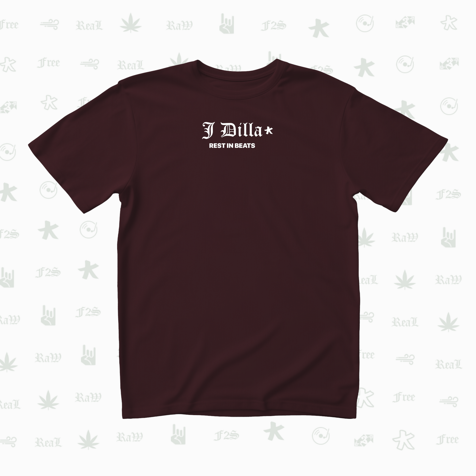 J Dilla Rest In Beats Unisex Maroon Tee