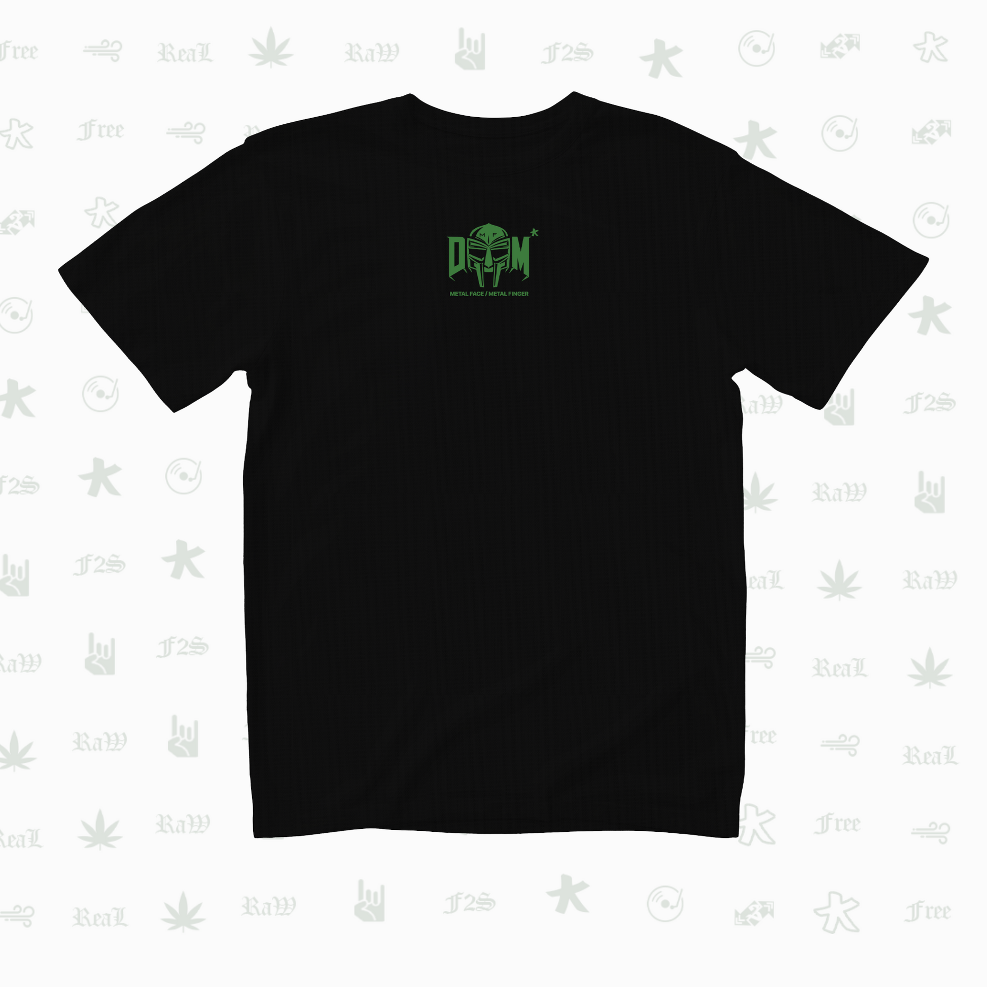 MF DOOM METAL FACE/FINGER Unisex Black Tee