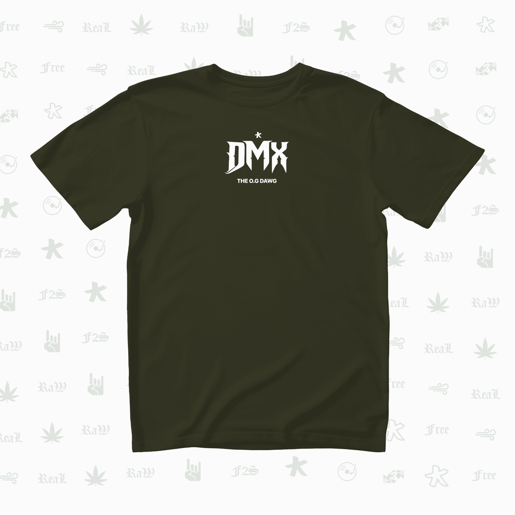 DMX The O.G. Dawg Unisex Olive Green Oversized T-Shirt.