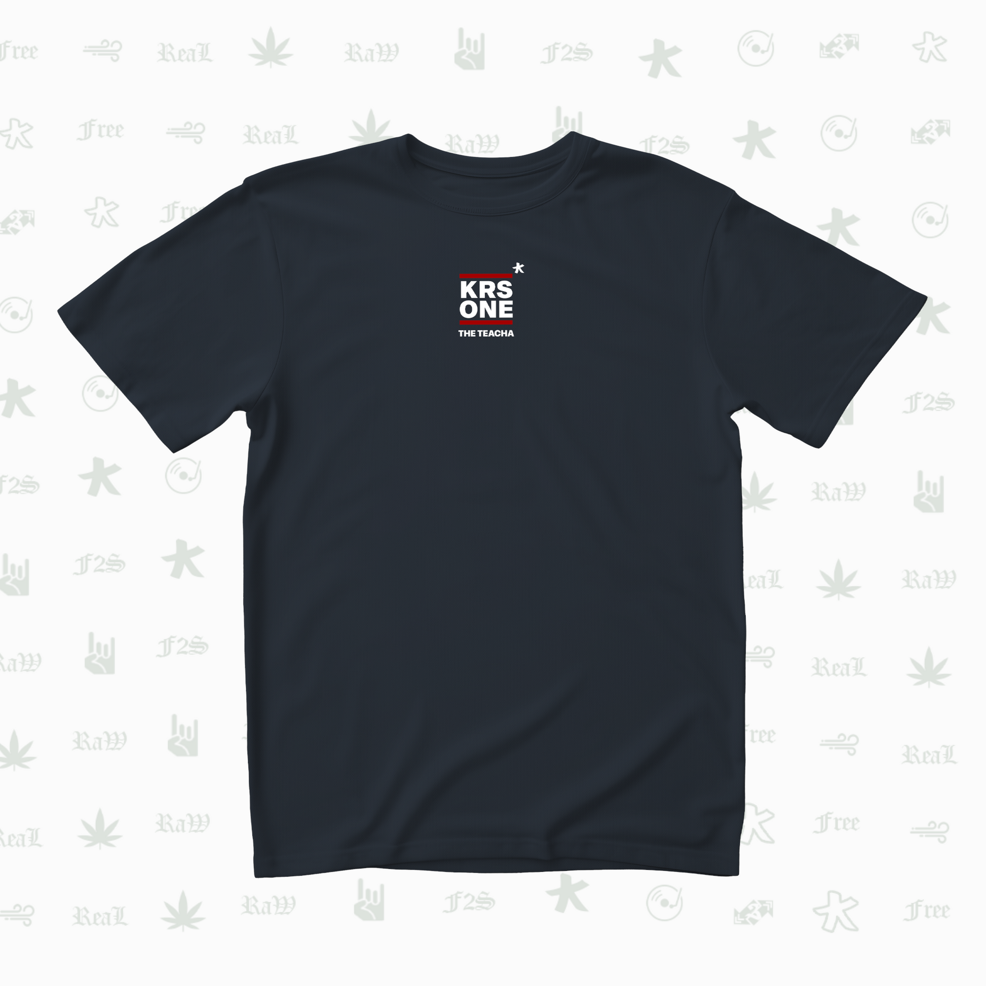 KRS ONE The Teacha Unisex Navy Blue Tee