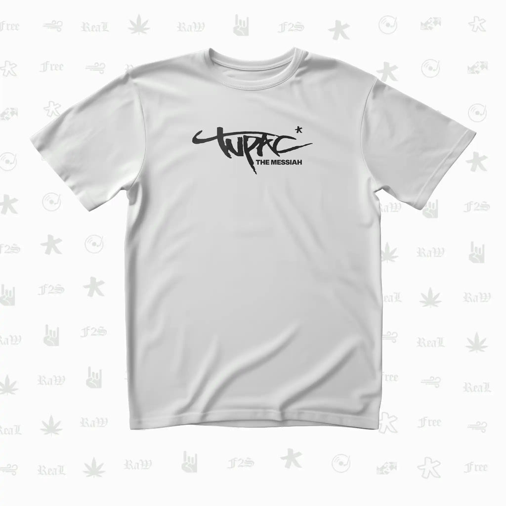 Tupac The Messiah Unisex White Oversized Oversized T-Shirt.