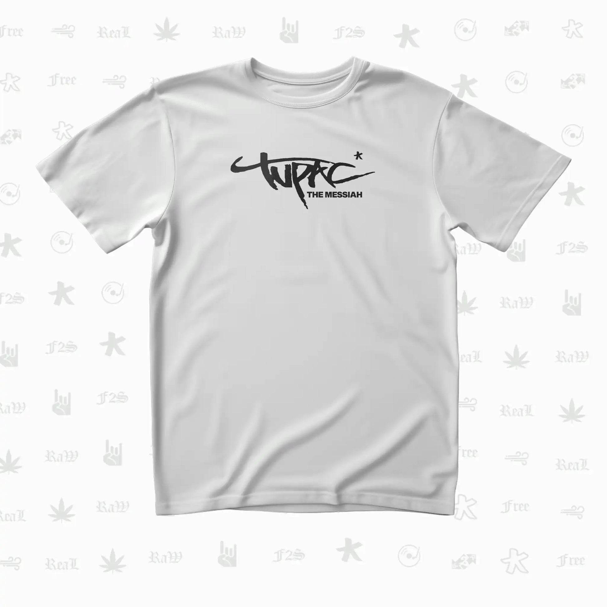 Tupac The Messiah Unisex White Oversized Oversized T-Shirt.