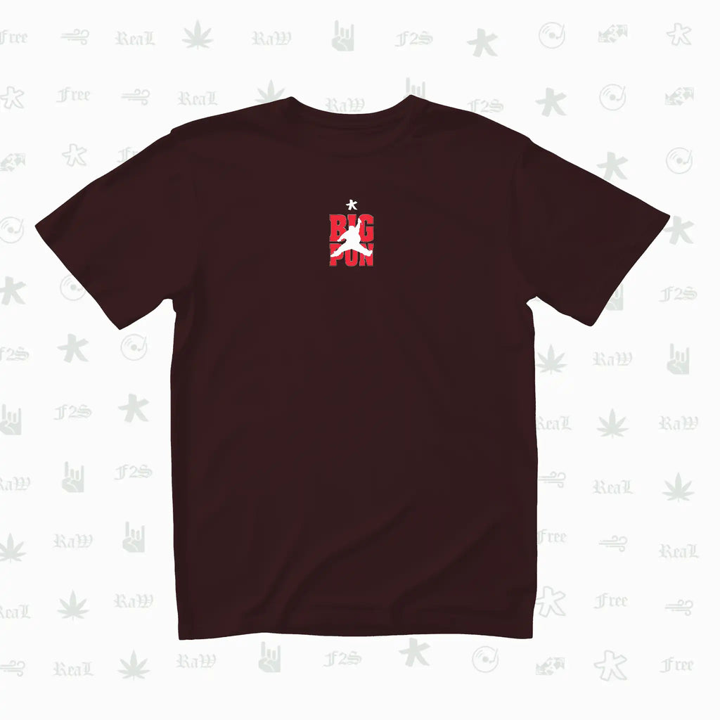 Big Pun Heavyweight Unisex Maroon Oversized T-Shirt.