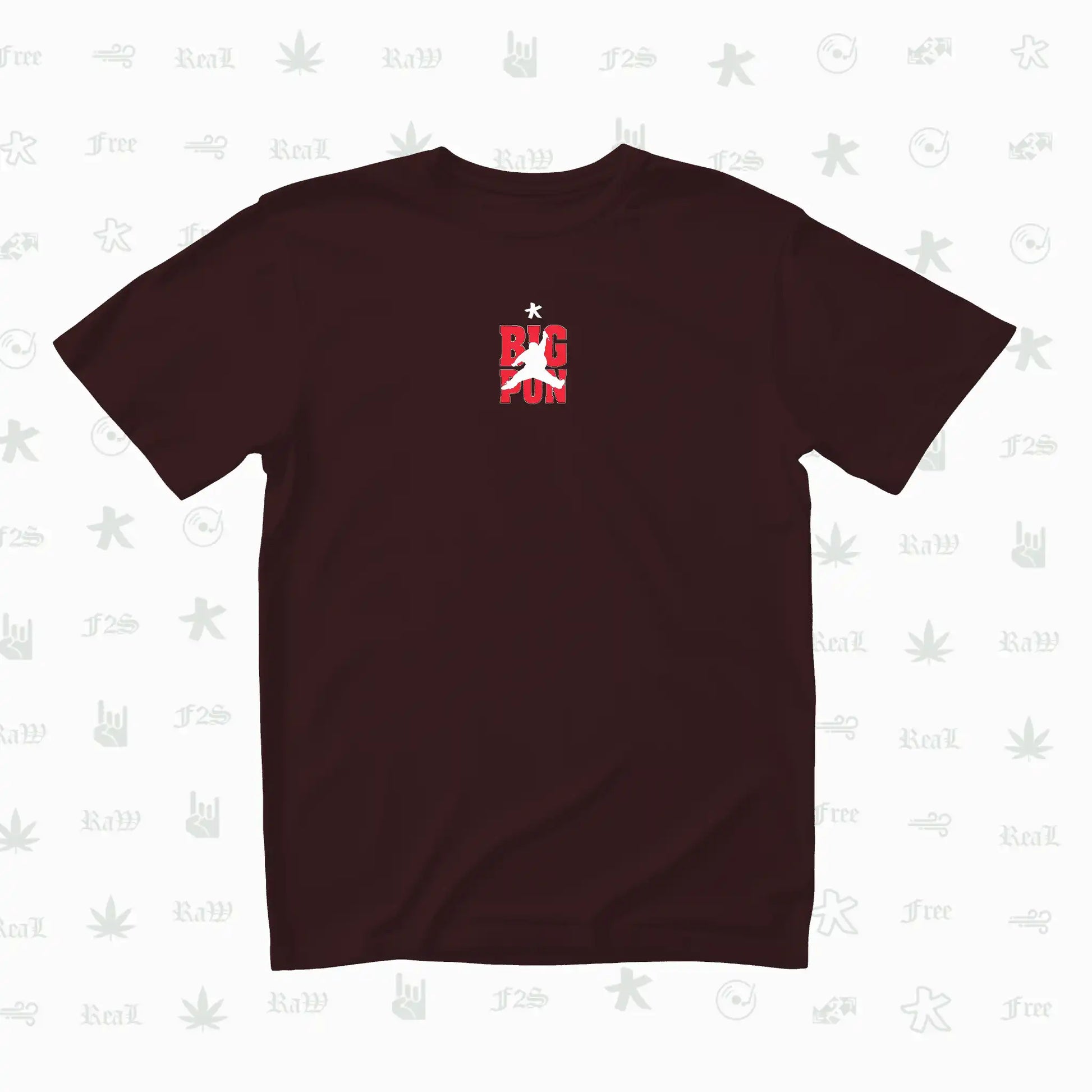 Big Pun Heavyweight Unisex Maroon Oversized T-Shirt.