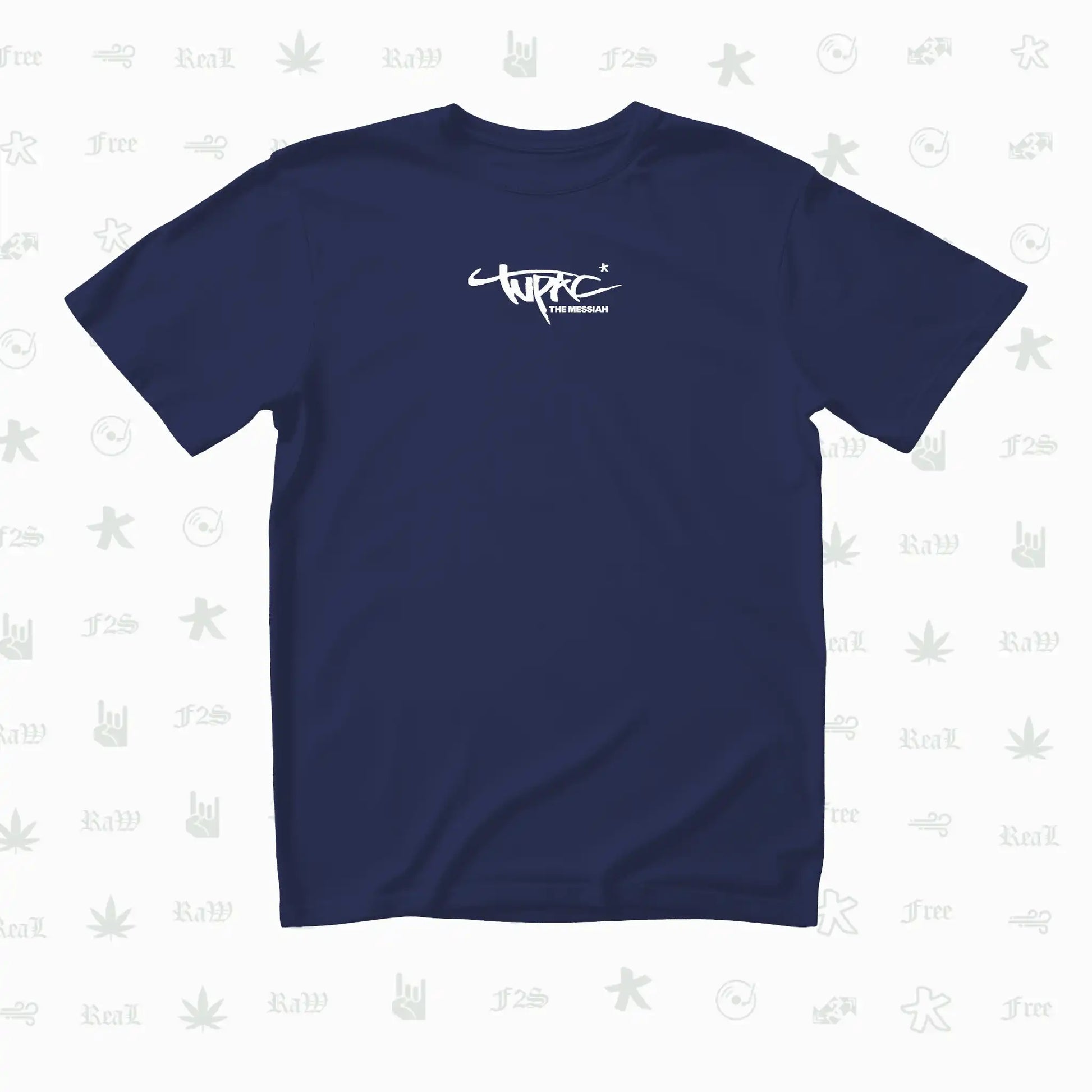 Tupac The Messiah Unisex Royal Blue Oversized Oversized T-Shirt.