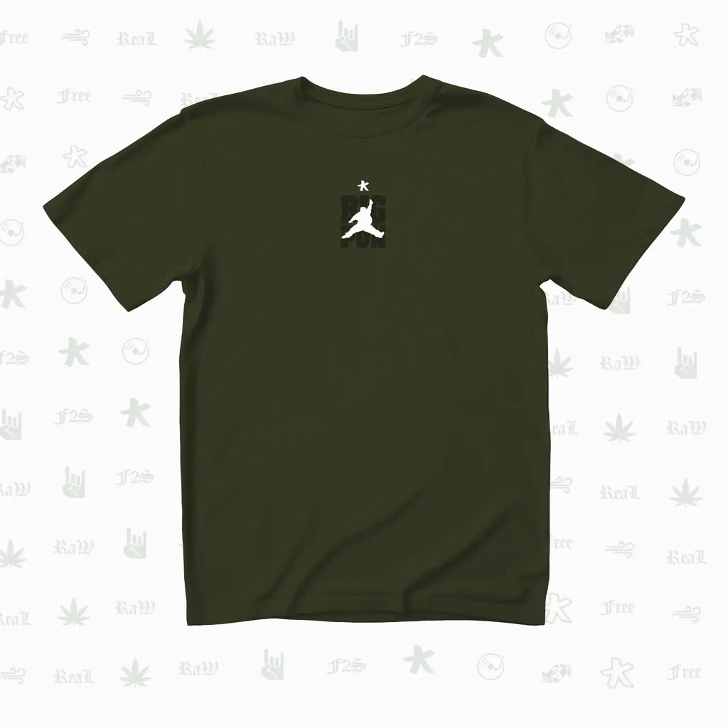 Big Pun Heavyweight Unisex Olive Green Oversized T-Shirt.