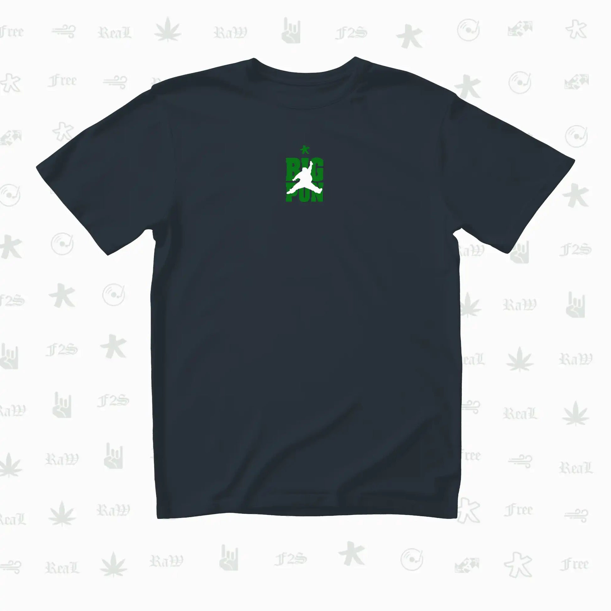 Big Pun Heavyweight Unisex Navy Blue Oversized T-Shirt.