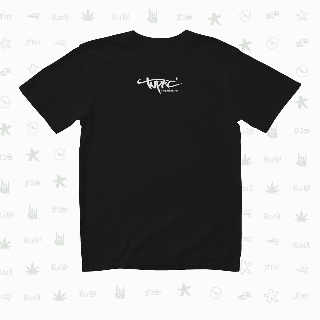 Tupac The Messiah Unisex Black Oversized T-Shirt.