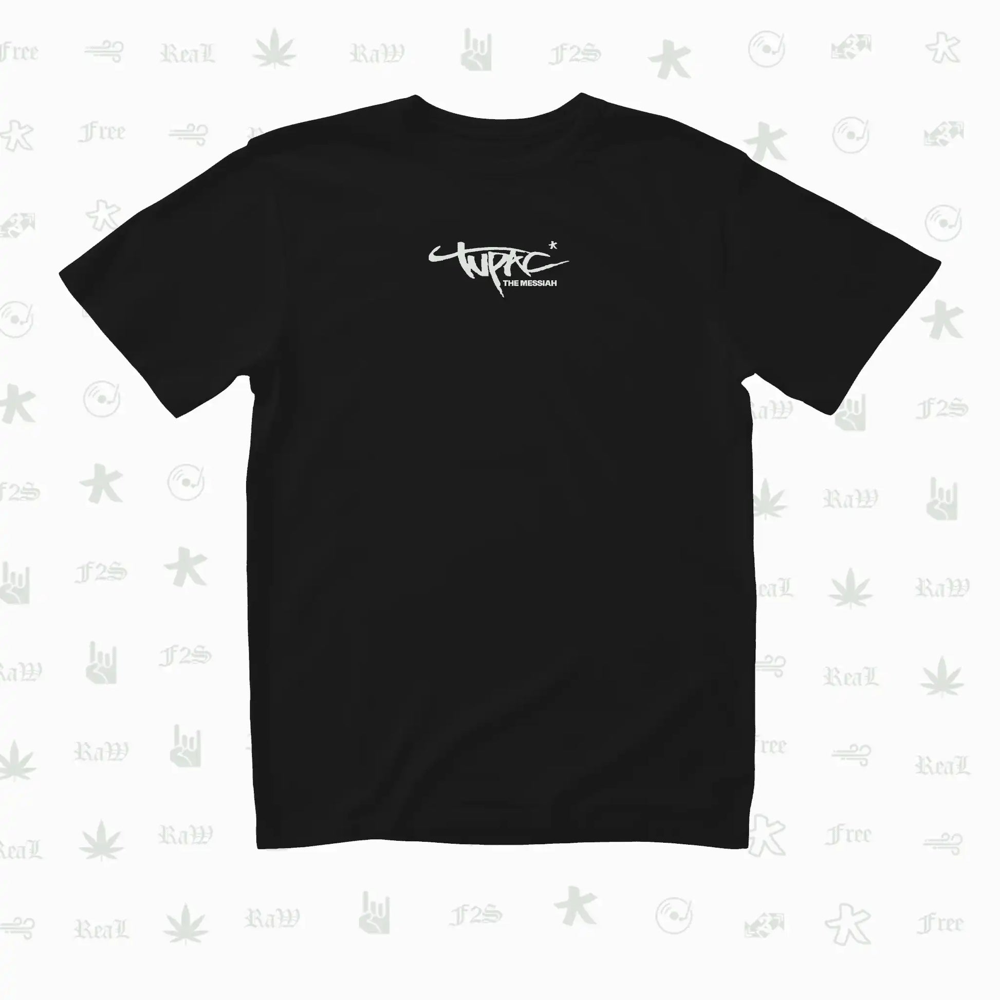 Tupac The Messiah Unisex Black Oversized T-Shirt.