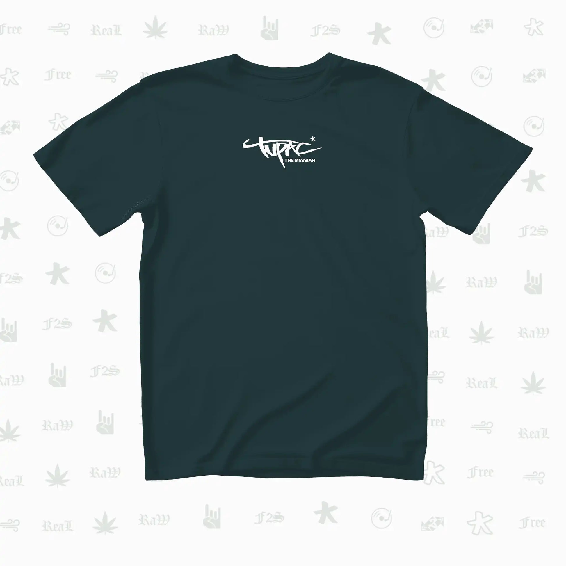 Tupac The Messiah Unisex Petrol Blue Oversized Oversized T-Shirt.