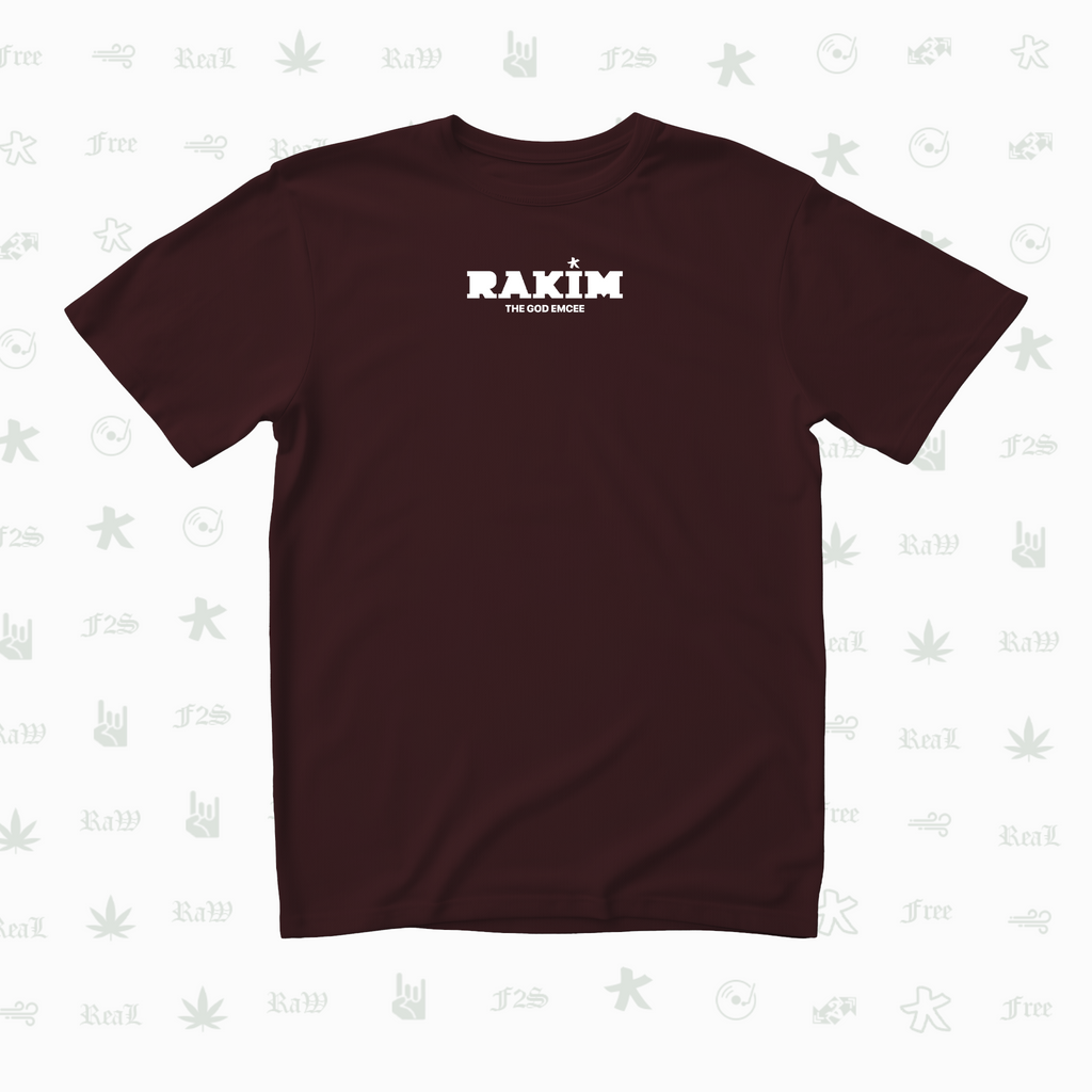 Rakim The God Emcee Unisex Maroon Tee