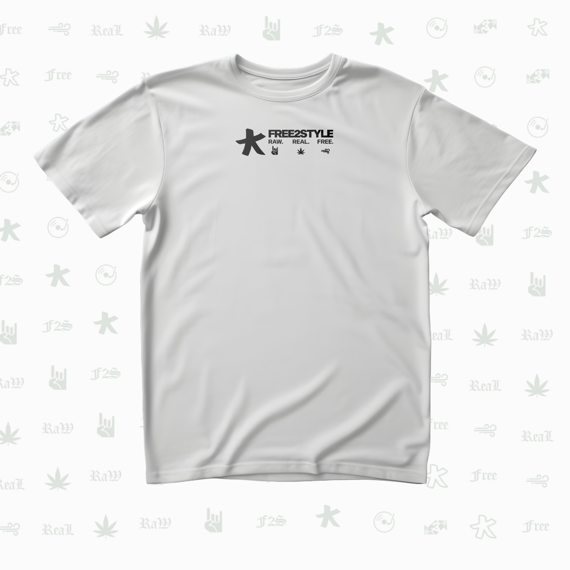 F2S Original Black Logo White Tee Unisex
