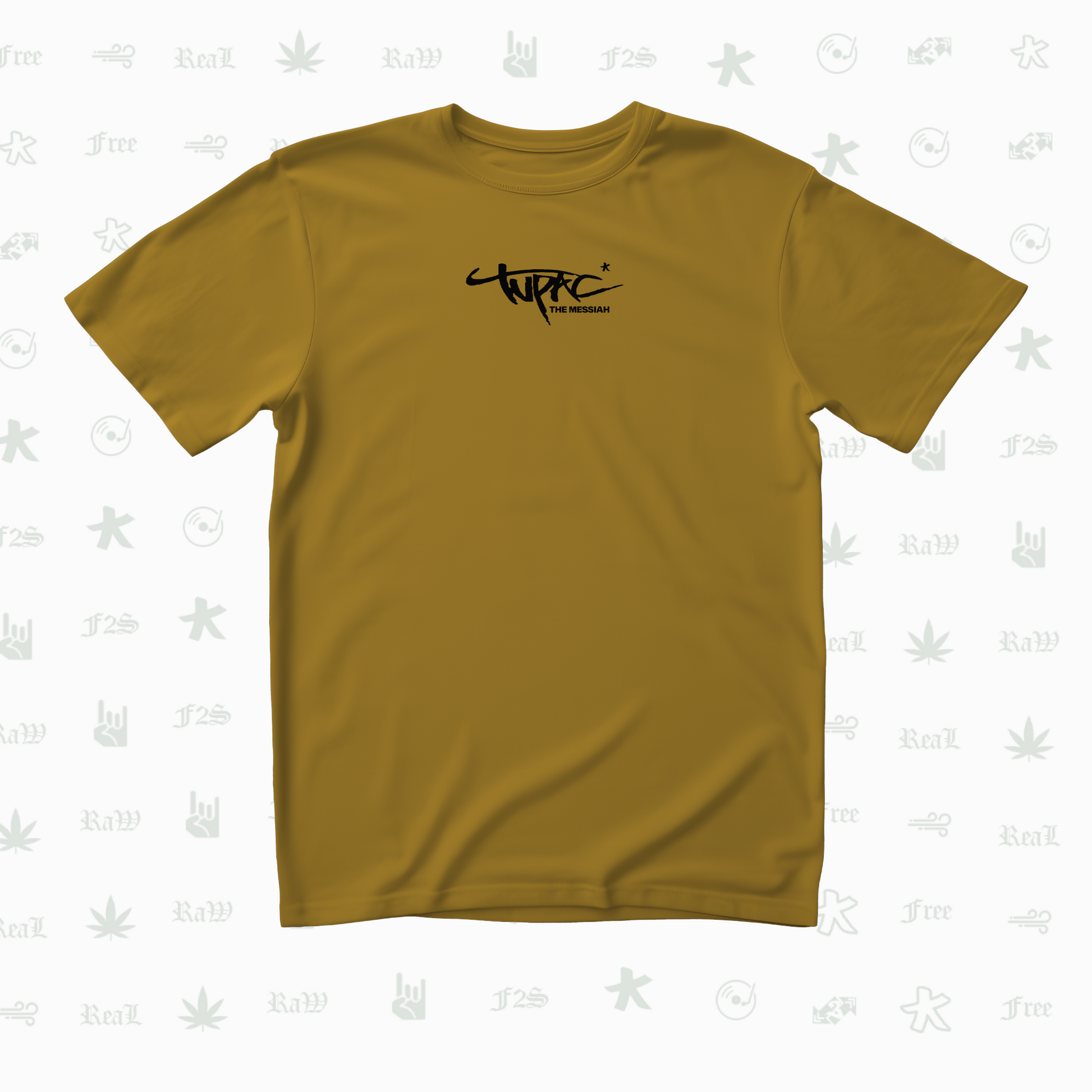 Tupac The Messiah Unisex Mustard Oversized Tee