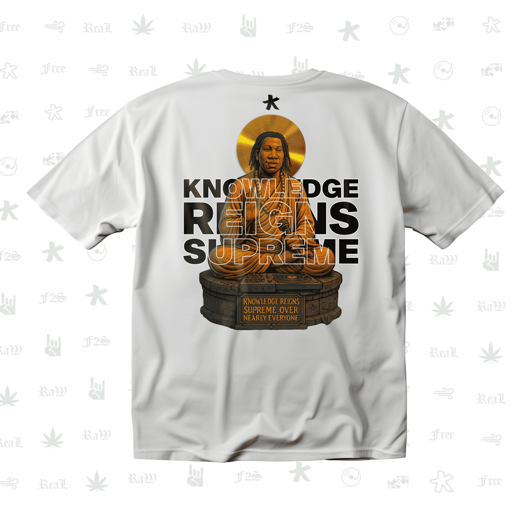 KRS ONE The Teacha Unisex White Oversized T-Shirt.