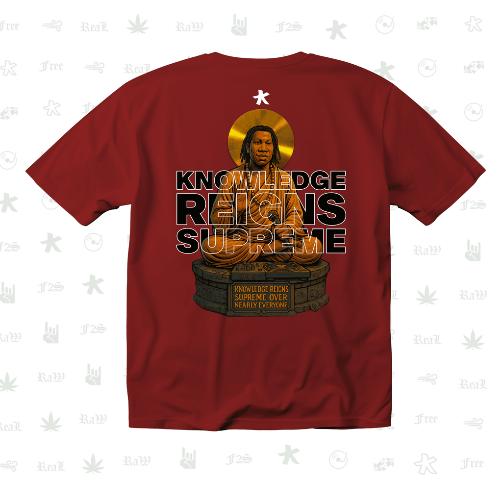KRS ONE The Teacha Unisex Red Oversized T-Shirt.