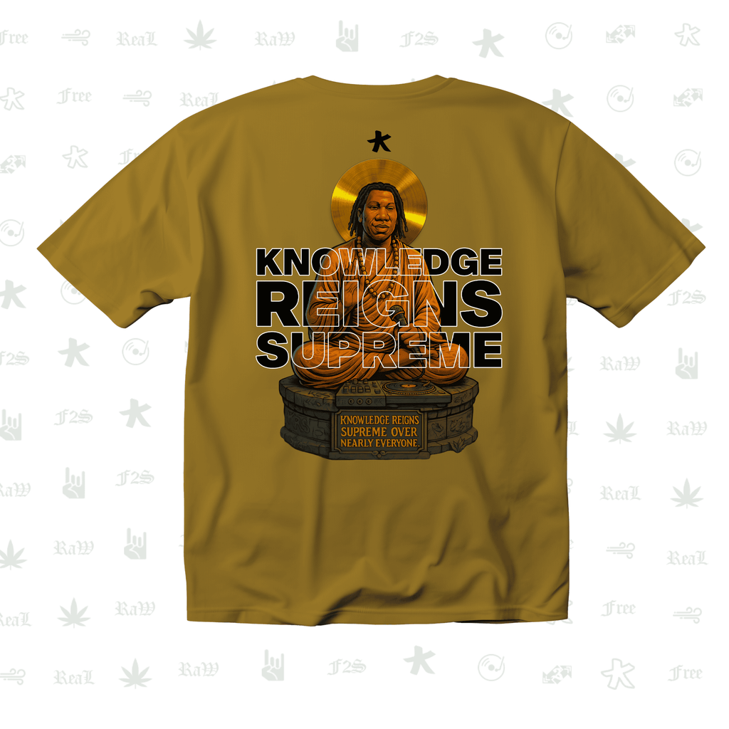 KRS ONE The Teacha Unisex Mustard Oversized T-Shirt.