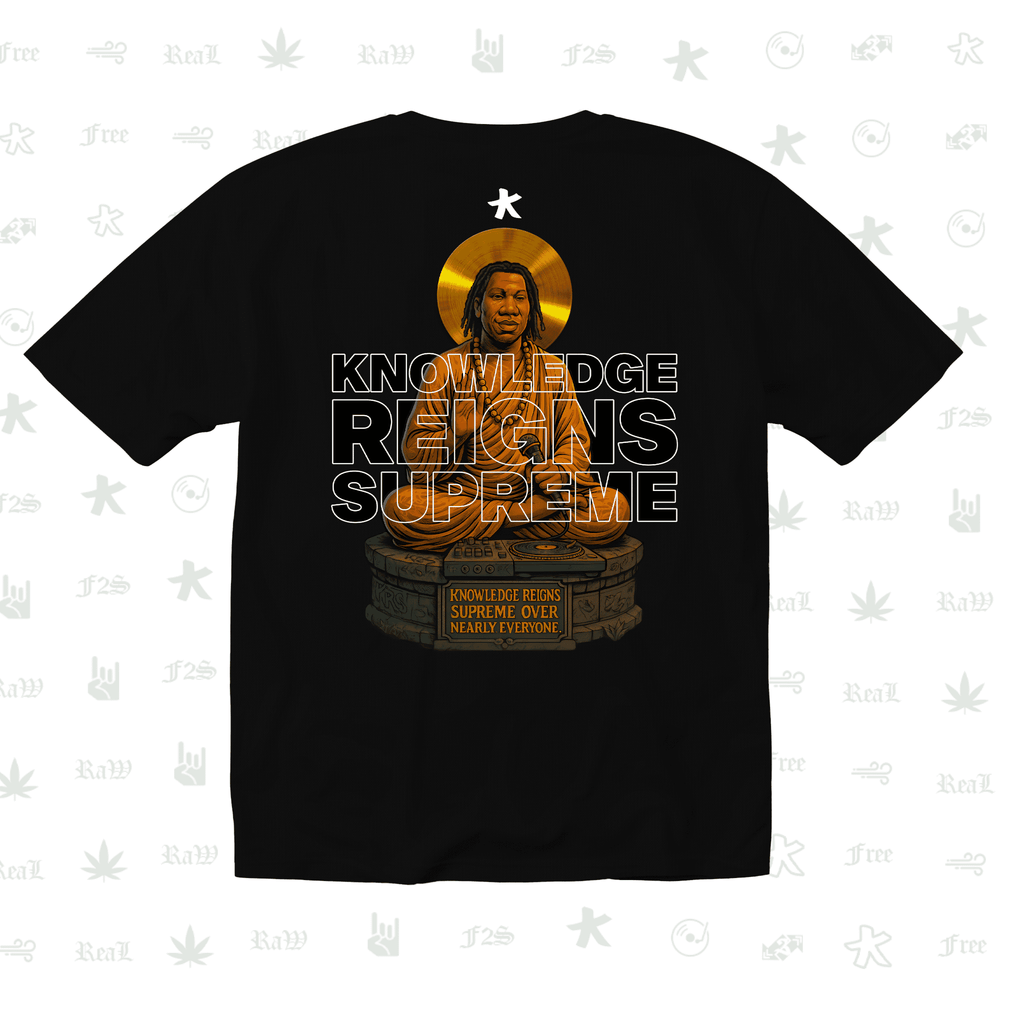KRS ONE The Teacha Unisex Black Oversized T-Shirt.