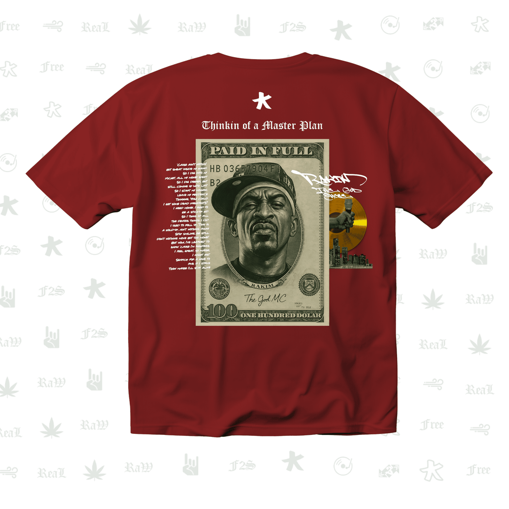 Rakim The God Emcee Unisex Red Oversized T-Shirt