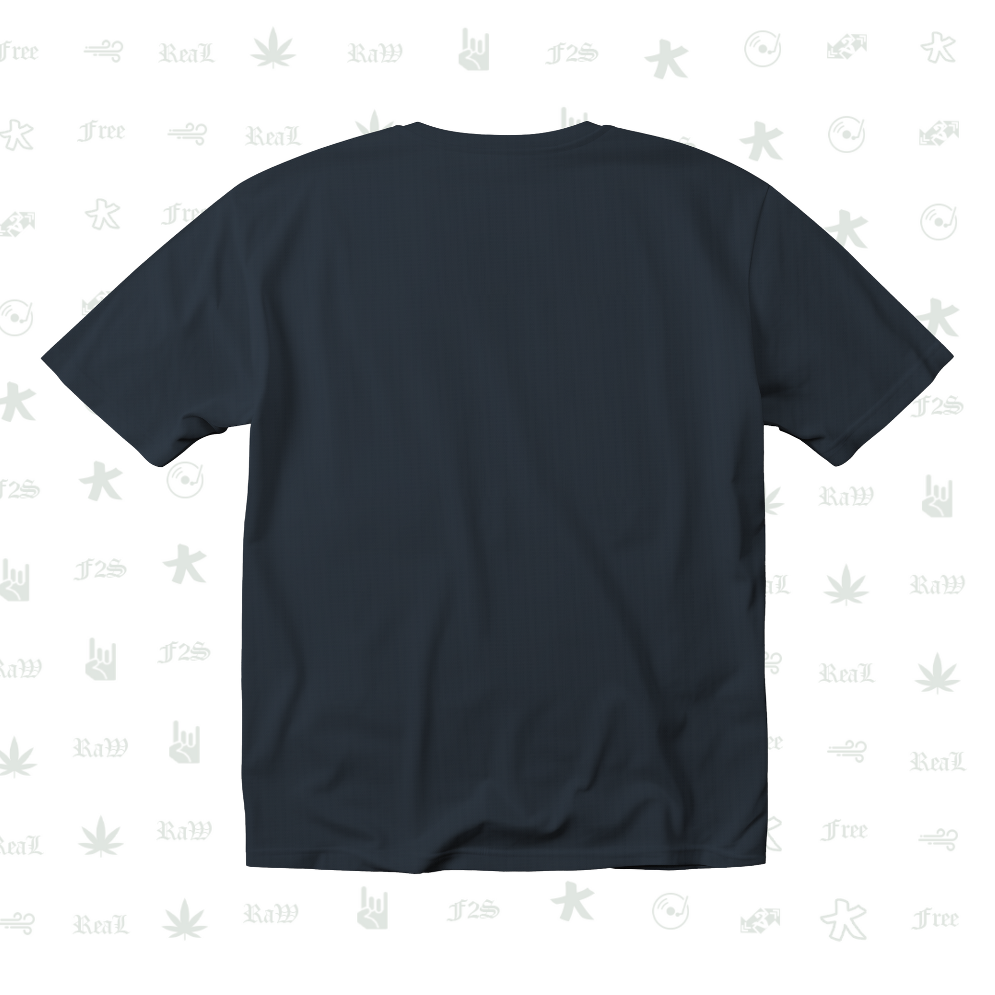 F2S Original Green Logo Navy Blue Tee Unisex
