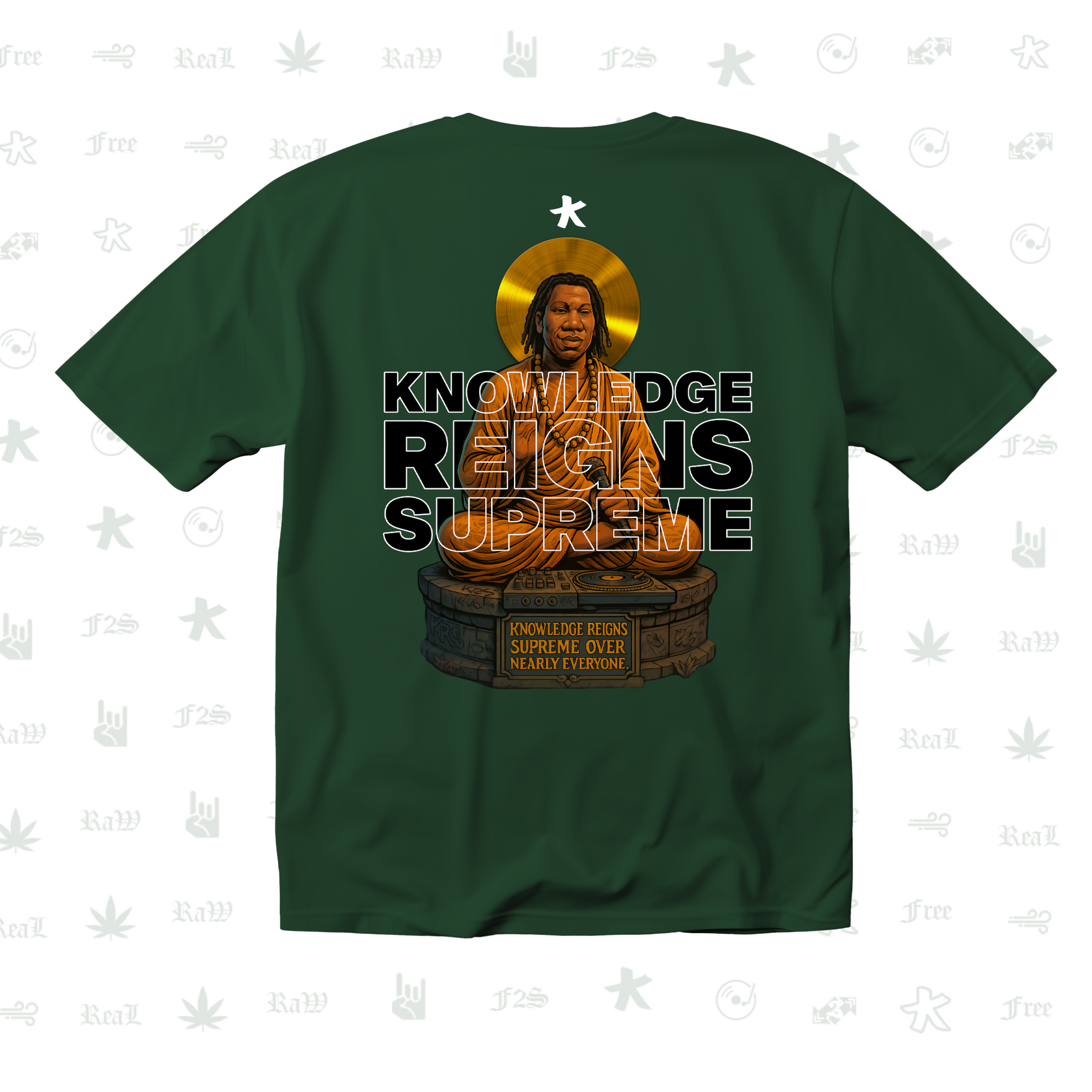 KRS ONE The Teacha Unisex Bottle Green Tee