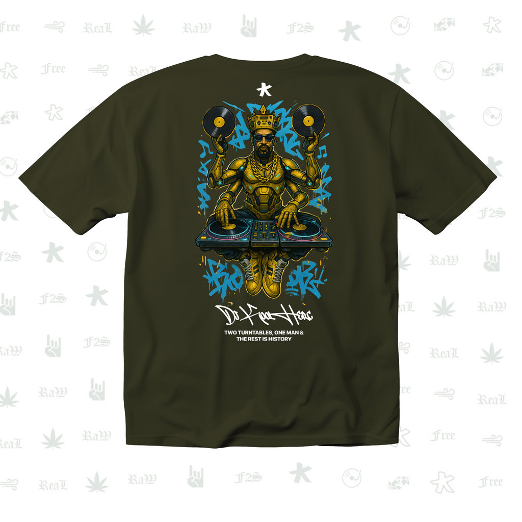 DJ Kool Herc Origins Unisex Olive Green Tee