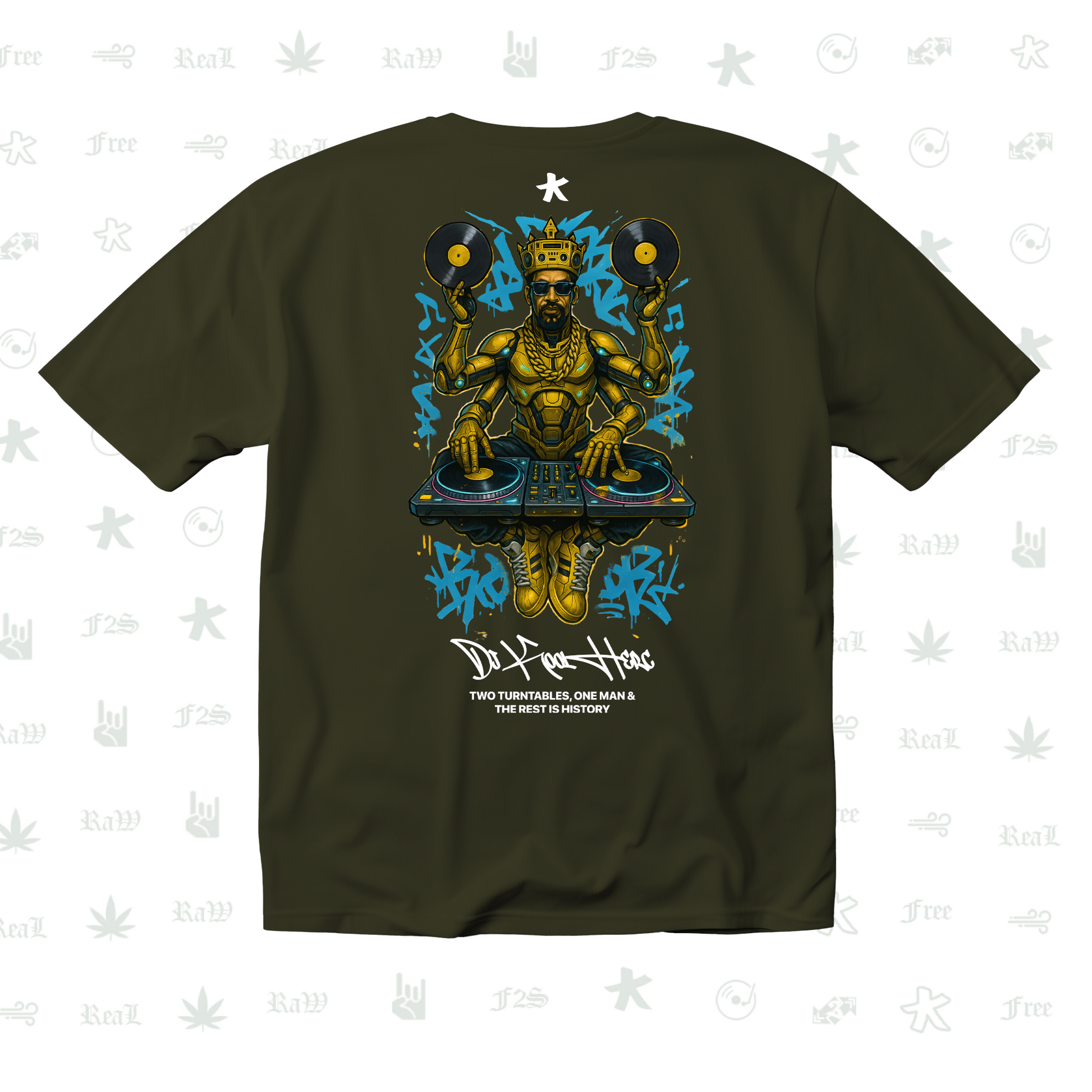 DJ Kool Herc Origins Unisex Olive Green Tee