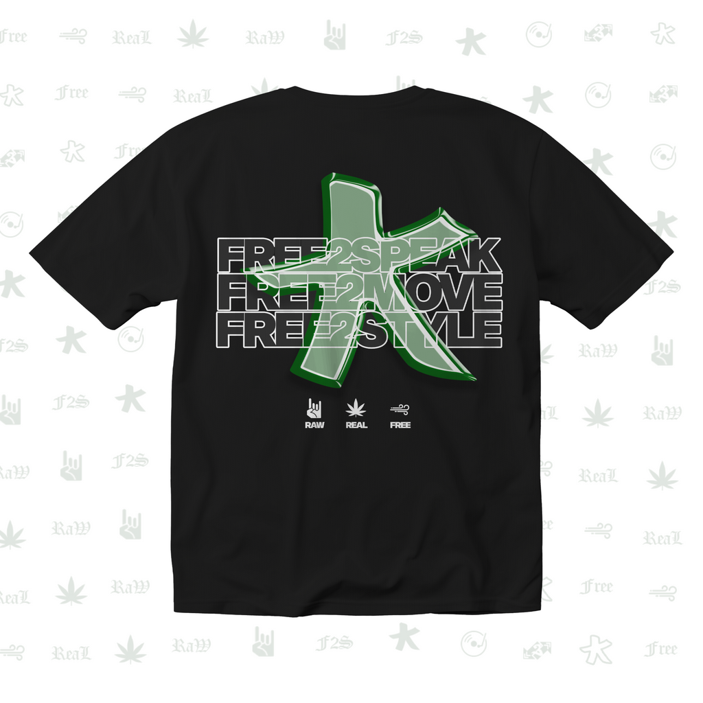 F2S Original Star Logo Black Tee Unisex