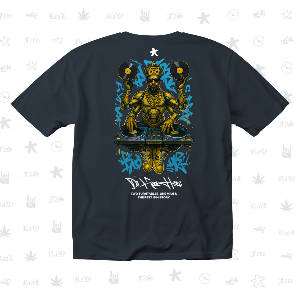 DJ Kool Herc Origins Unisex Navy Blue Tee